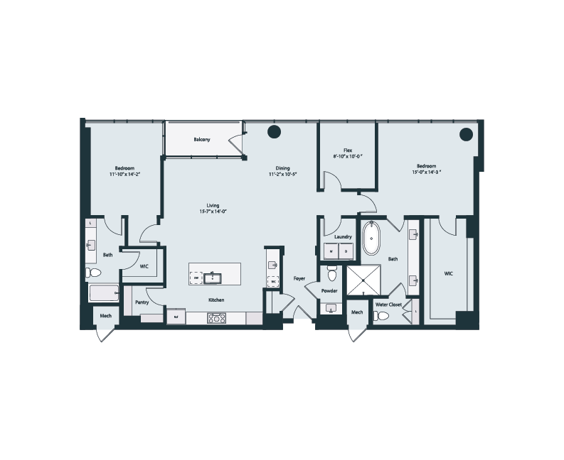 Floor plan layout diagram for PH-4